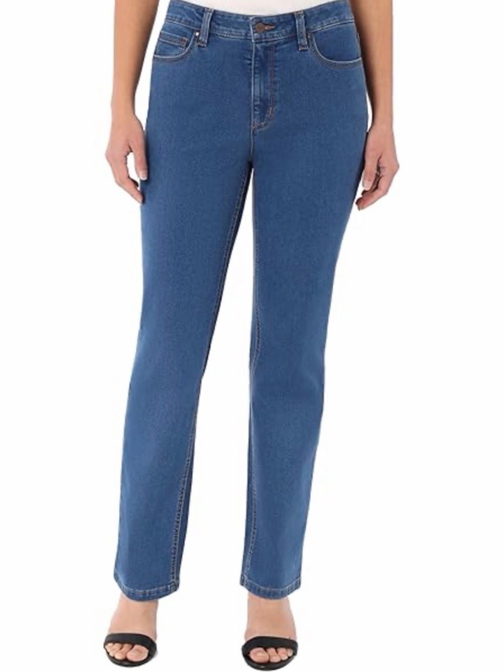 INC International Concepts Straight-Leg Jeans in Medium Blue
